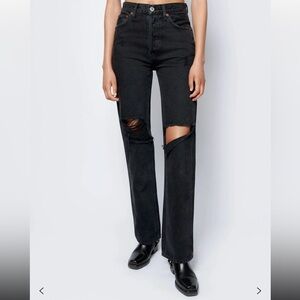 Re/Done High Rise Loose in Black